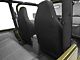 Rugged Ridge Fabric Front Seat Covers; Black/Tan (97-02 Jeep Wrangler TJ)