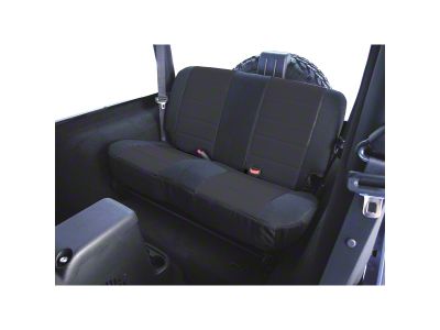 Rugged Ridge Fabric Rear Seat Cover; Black (87-95 Jeep Wrangler YJ)