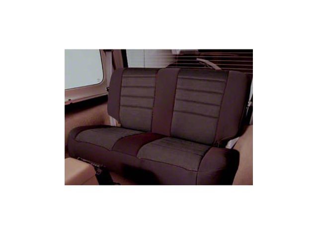 Smittybilt Custom Fit Neoprene Rear Seat Cover, Black/Black (2007 Jeep Wrangler JK 4-Door)