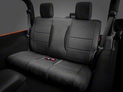 Smittybilt Custom Fit Neoprene Rear Seat Cover, Black (07-18 Jeep Wrangler JK 2-Door)