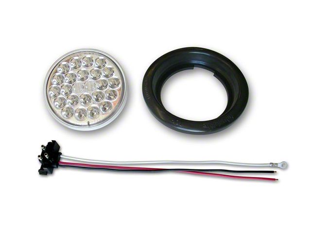 Poison Spyder 4-Inch 24-LED Tail Lights; Black Housing; Red/Clear Lens (Universal; Some Adaptation May Be Required)