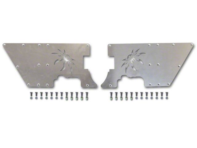 Poison Spyder DeFender Full Length Side Plate Inserts; Bare Aluminum (97-06 Jeep Wrangler TJ)