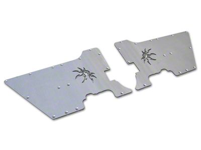 Poison Spyder DeFender XC Full Length Side Plate Inserts; Bare Aluminum (97-06 Jeep Wrangler TJ)