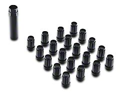 Teraflex Black 6 Spline Lug Nut Kit; 1/2-Inch x 20; Set of 23 (07-18 Jeep Wrangler JK)
