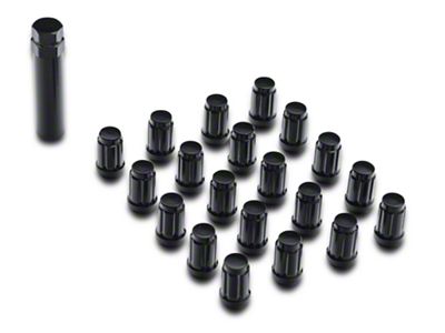 Teraflex Black 6-Spline Lug Nut Kit; 1/2-Inch x 20; Set of 23 (07-18 Jeep Wrangler JK)