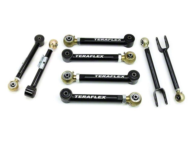 Teraflex Adjustable Front and Rear Control Arms for 0 to 4-Inch Lift (97-06 Jeep Wrangler TJ)