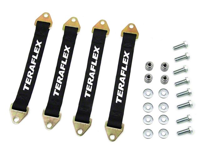 Teraflex Front and Rear Limit Strap Kit for 3 to 4-Inch Lift (07-18 Jeep Wrangler JK)