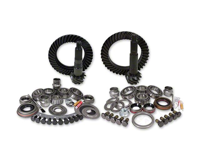 Yukon Gear Dana 30 Front Axle/35 Rear Axle Ring and Pinion Gear Kit with Install Kit; 4.56 Gear Ratio (97-06 Jeep Wrangler TJ, Excluding Rubicon)