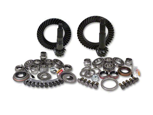 Yukon Gear Dana 30 Front Axle/44 Rear Axle Ring and Pinion Gear Kit with Install Kit; 4.56 Gear Ratio (97-06 Jeep Wrangler TJ, Excluding Rubicon)