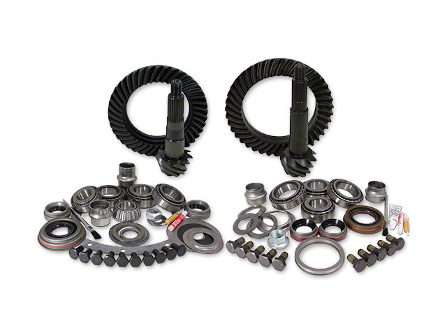 Yukon Gear Dana 30 Front Axle/44 Rear Axle Ring and Pinion Gear Kit with Install Kit; 4.11 Gear Ratio (07-18 Jeep Wrangler JK, Excluding Rubicon)