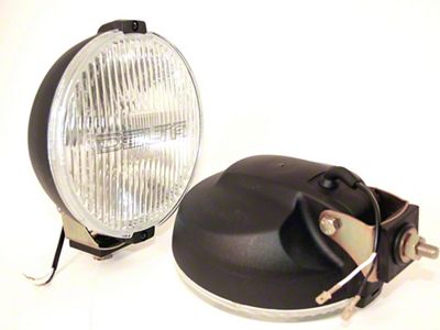 Delta 800H Series Round Fog Light; Black (Universal; Some Adaptation May Be Required)