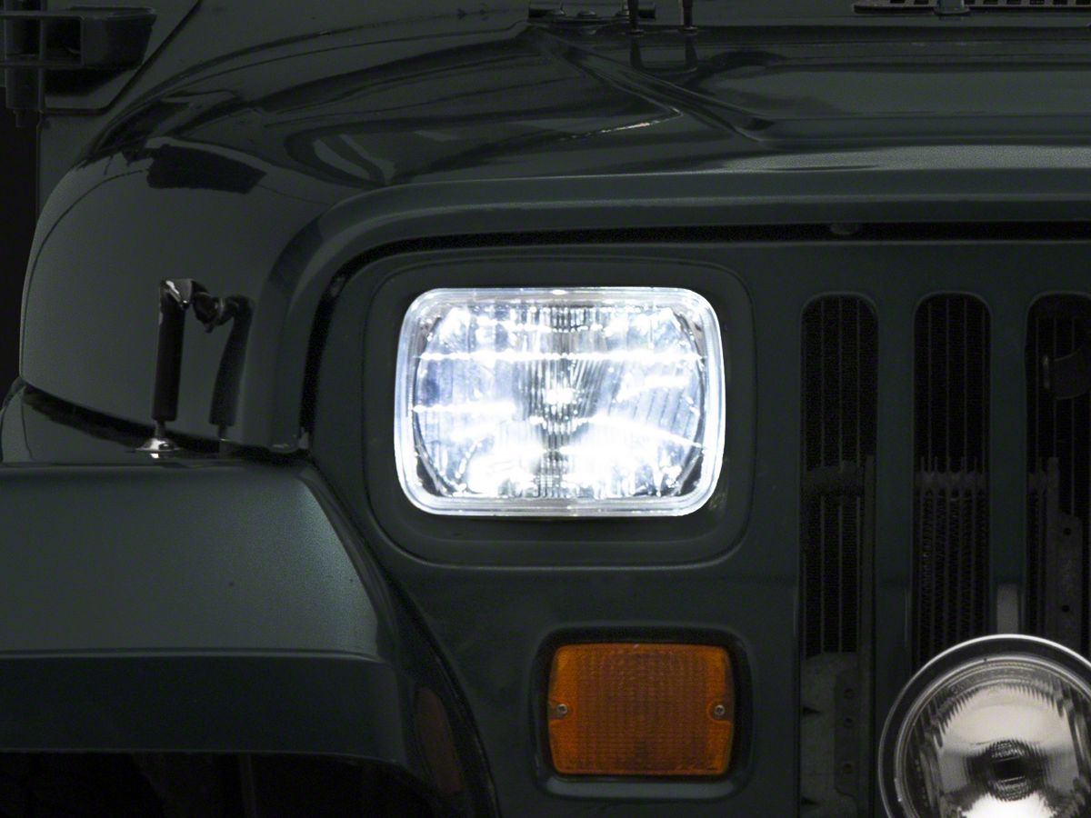 Delta Jeep Wrangler Rectangular LED Conversion Headlights 01-1249-LED2 (87-95  Jeep Wrangler YJ)