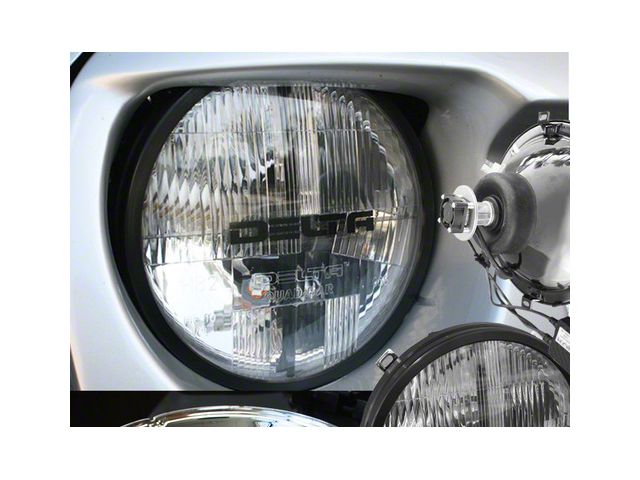 Delta Lights Quad-Bar LED Headlights with LED DRL; Chrome Housing; Clear Lens (97-06 Jeep Wrangler TJ)