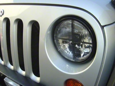 Delta Lights Quad-Bar Xenon Headlights with Parking Lights; Chrome Housing; Clear Lens (97-06 Jeep Wrangler TJ)