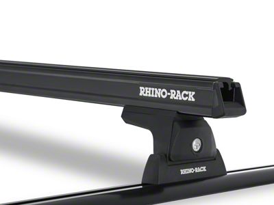 Rhino-Rack Heavy Duty RLT600 Trackmount 2-Bar Roof Rack; Black (07-18 Jeep Wrangler JK 2-Door)