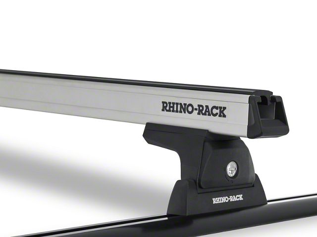 Rhino-Rack Heavy Duty RLT600 Trackmount 2-Bar Roof Rack; Silver (07-18 Jeep Wrangler JK 2-Door)