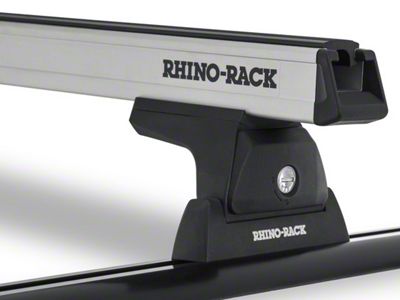 Rhino-Rack Heavy Duty RLT600 Trackmount 2-Bar Roof Rack; Silver (07-18 Jeep Wrangler JK 4-Door)