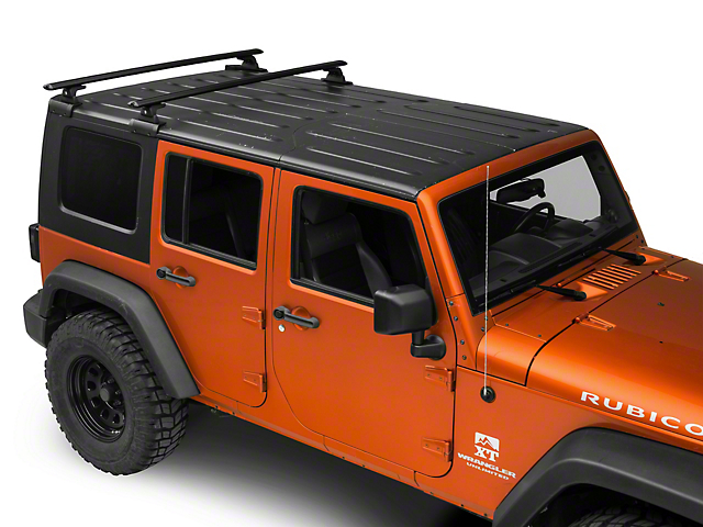 Rhino-Rack Vortex RLT600 2-Bar Backbone Roof Rack; Black (07-18 Jeep Wrangler JK 4-Door)