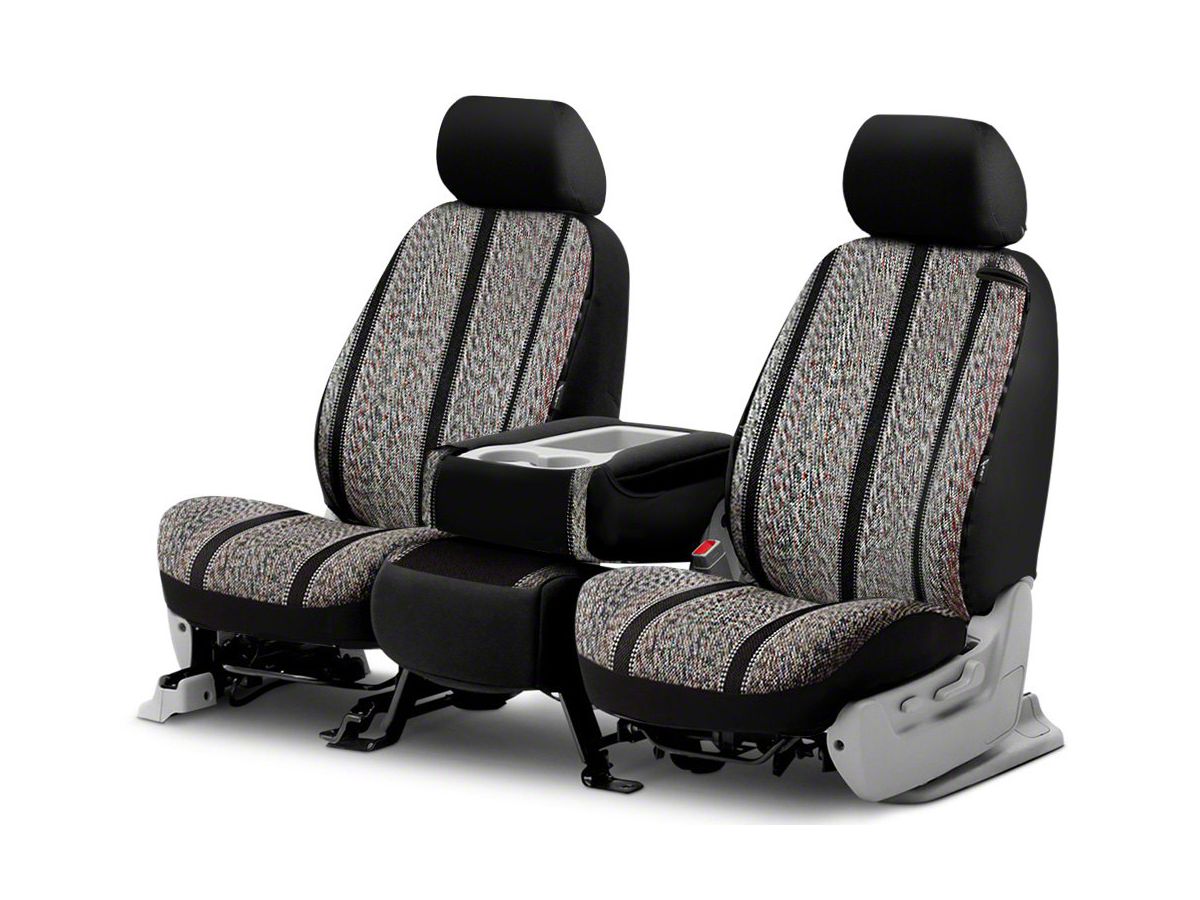Fia TRS48-26 BLACK TRS40 Solid Wrangler Solid Black Seat Cover Front Bucket Seats/Saddle Blanket