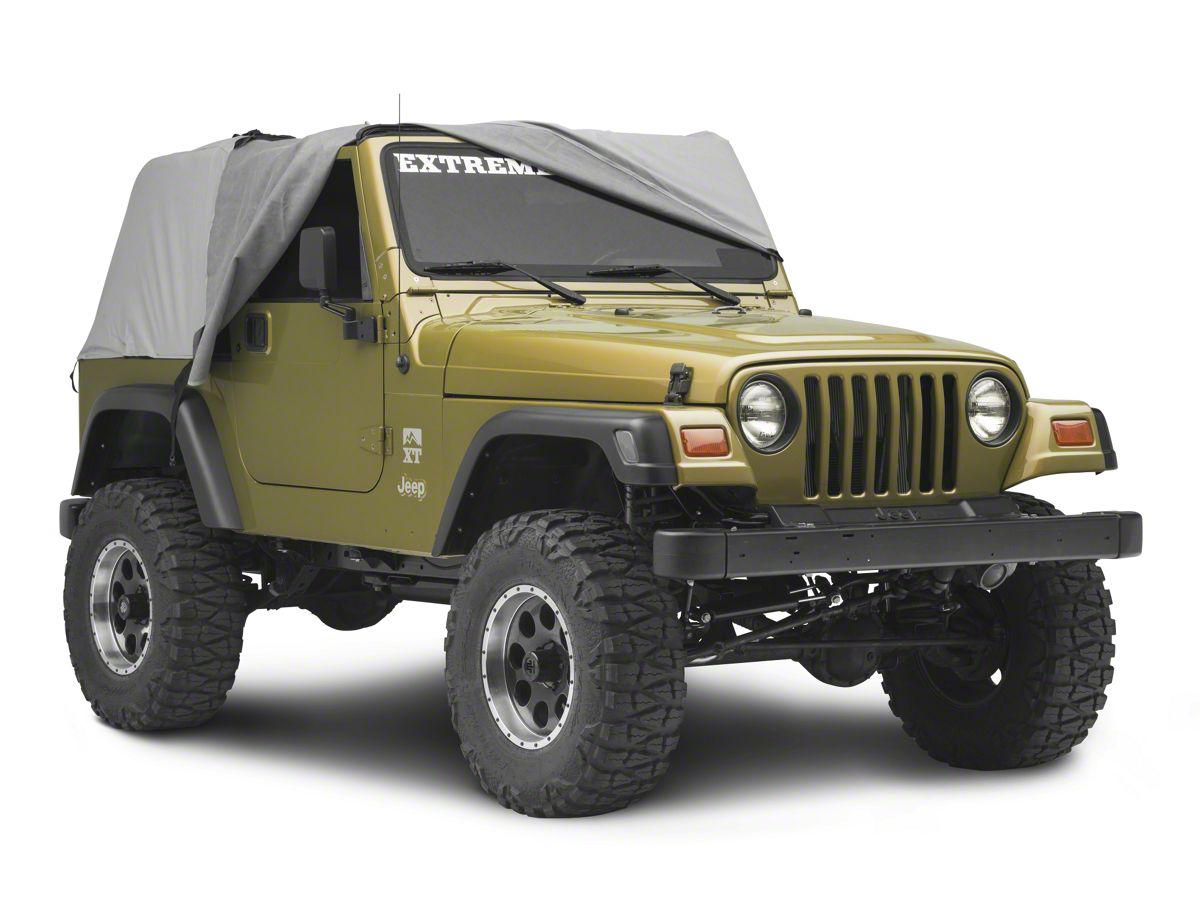 MasterTop Jeep Wrangler Full Door Cab Cover - Gray Denim 11110009 (92-06 Jeep  Wrangler YJ & TJ)