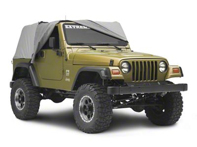 MasterTop Full Door Cab Cover; Gray Denim (92-06 Jeep Wrangler YJ & TJ)