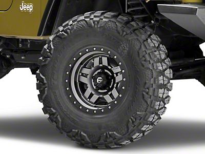 Fuel Wheels Jeep Wrangler Anza Matte Black Wheel; 15x10 