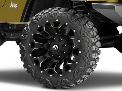 Fuel Wheels Assault Satin Black Milled Wheel; 22x10 (97-06 Jeep Wrangler TJ)