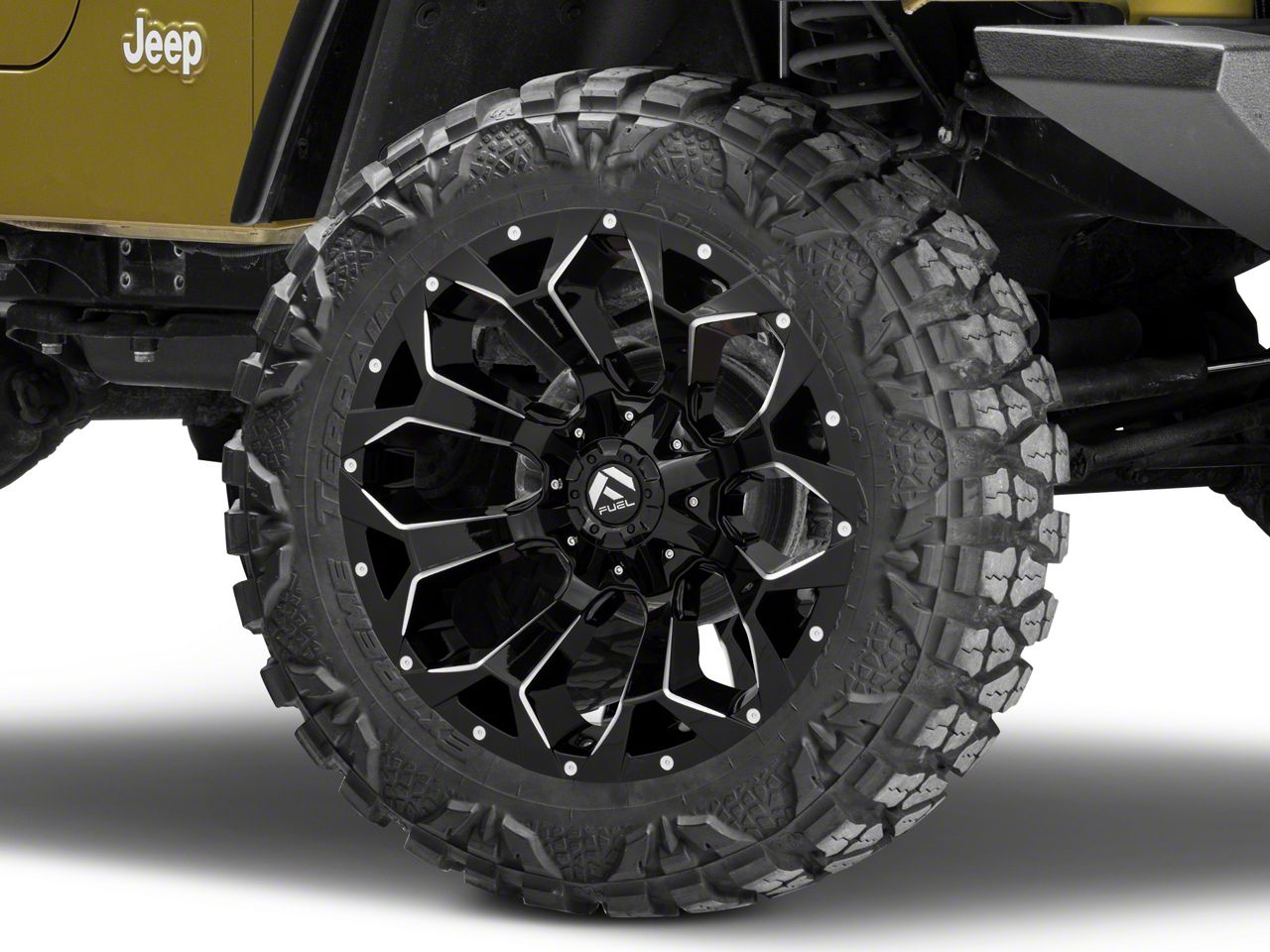 Fuel Wheels Jeep Wrangler Assault Gloss Black Wheel; 20x10 D57620002647