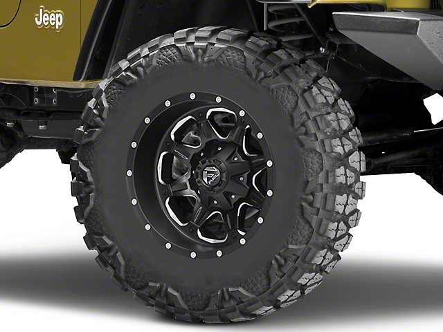 Fuel Wheels Boost Matte Black Milled Wheel; 17x9 (97-06 Jeep Wrangler TJ)