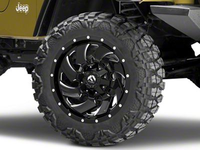 Fuel Wheels Cleaver Gloss Black Milled Wheel; 20x12 (97-06 Jeep Wrangler TJ)