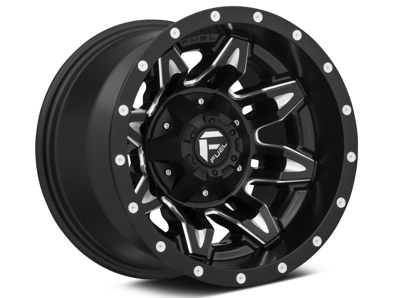 Fuel Wheels Jeep Wrangler Lethal Matte Black Milled Wheel 15x10