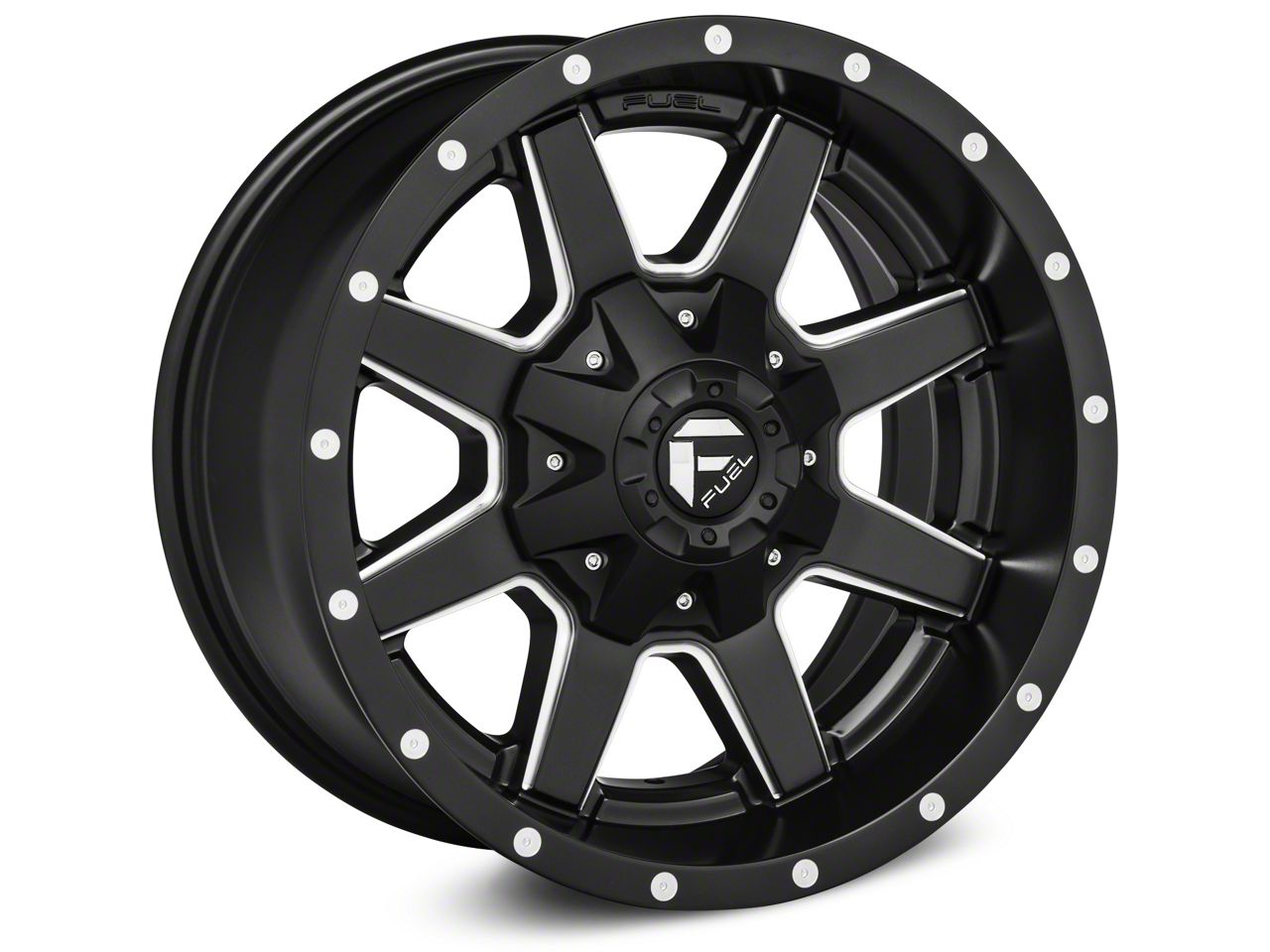 Fuel Wheels Jeep Wrangler Maverick Black Milled Wheel 17x10 J118677