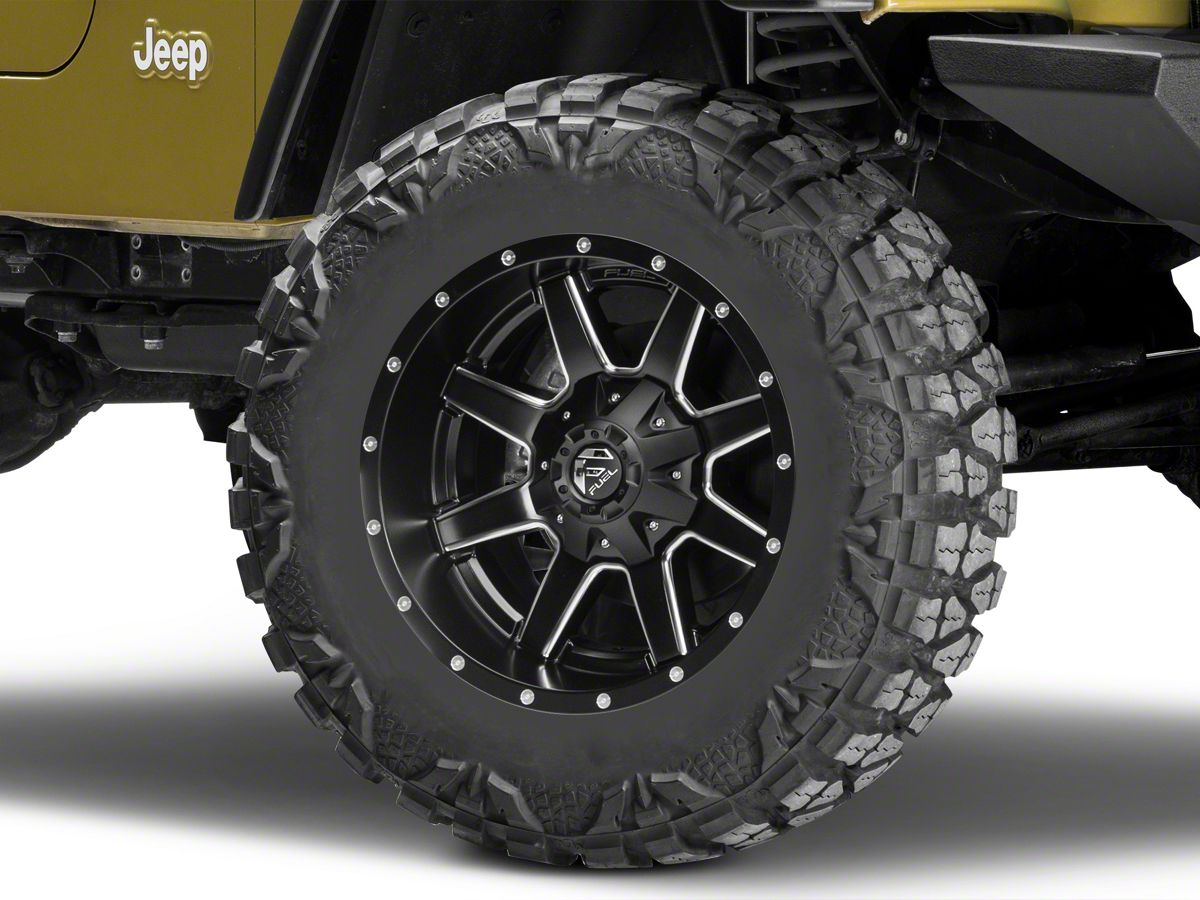 Fuel Wheels Jeep Wrangler Maverick Matte Black Milled Wheel; 18x9  D53818902650 (97-06 Jeep Wrangler TJ)