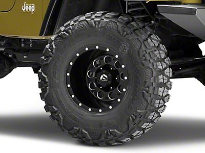 Fuel Wheels Jeep Wrangler Anza Matte Black Wheel; 15x10 D55715006537 (97-06 Jeep  Wrangler TJ)