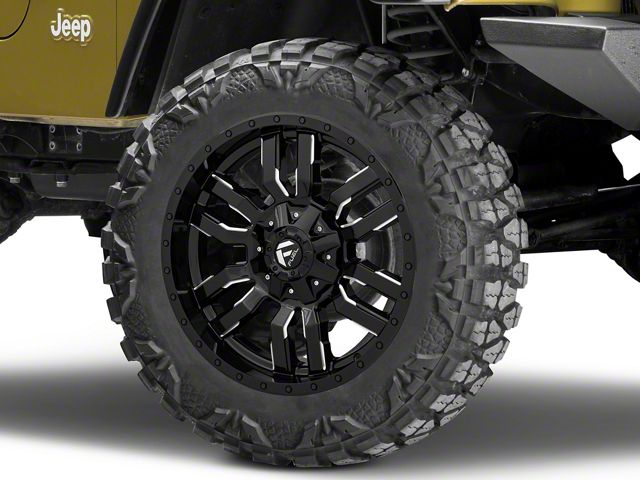 Fuel Wheels Sledge Gloss Black Milled Wheel; 20x10 (97-06 Jeep Wrangler TJ)