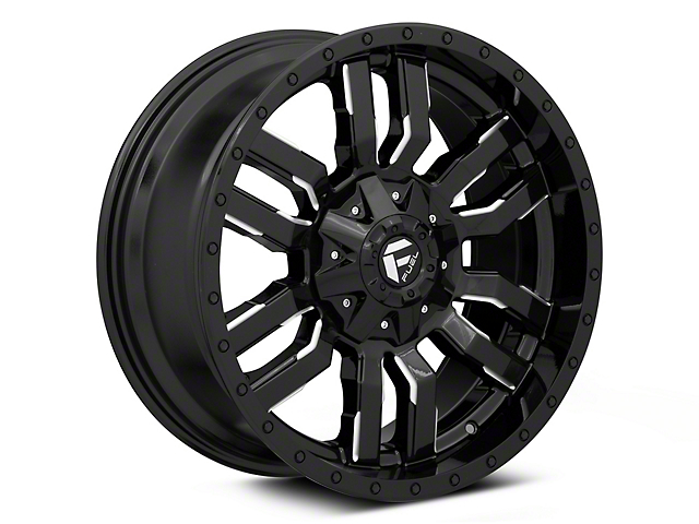 Fuel Wheels Sledge Gloss Black Milled Wheel; 22x12 (84-01 Jeep Cherokee XJ)