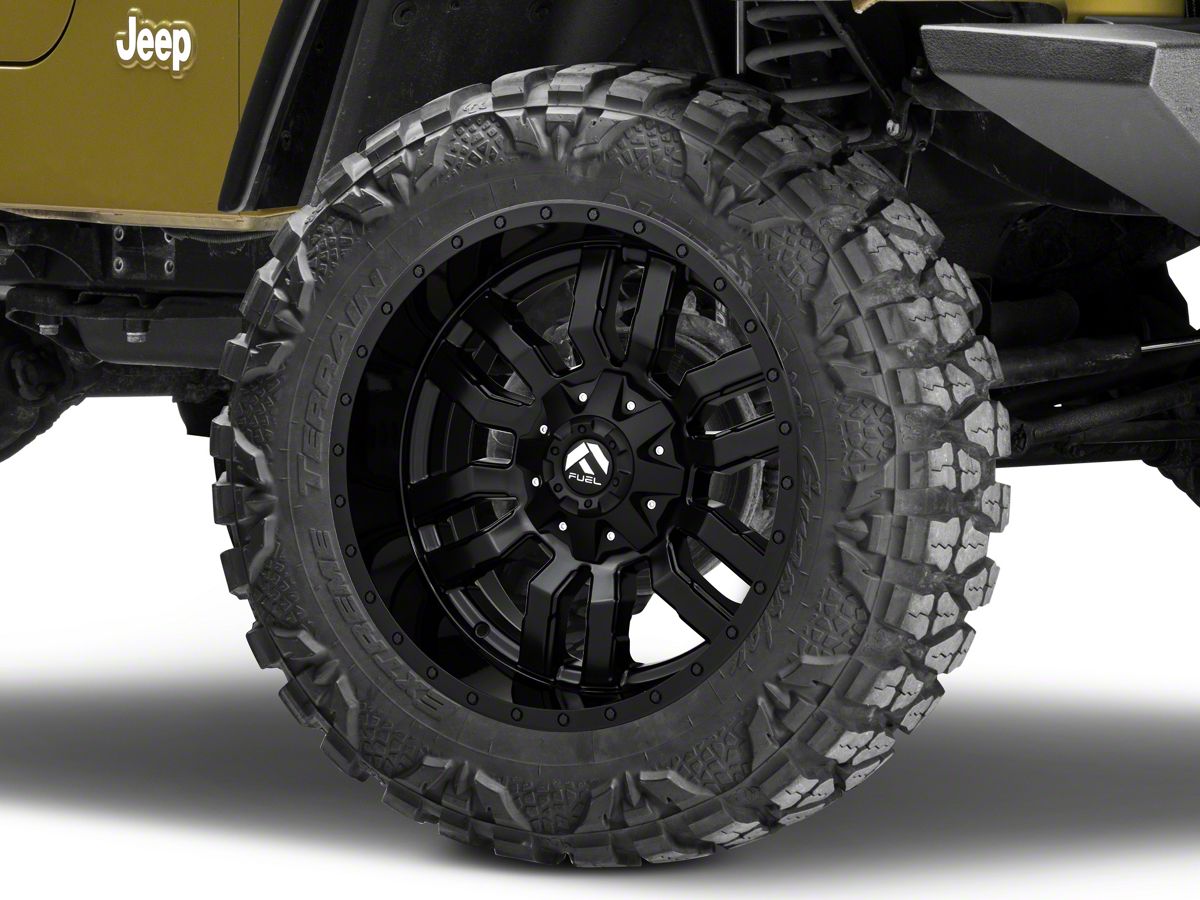 Fuel Wheels Jeep Wrangler Sledge Matte Black Wheel; 20x10 D59620002647  (97-06 Jeep Wrangler TJ)
