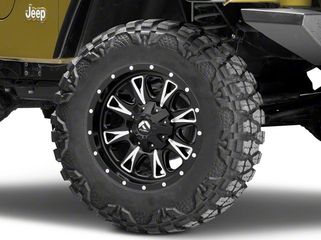 Fuel Wheels Throttle Matte Black Milled Wheel; 18x10 (84-01 Jeep Cherokee XJ)