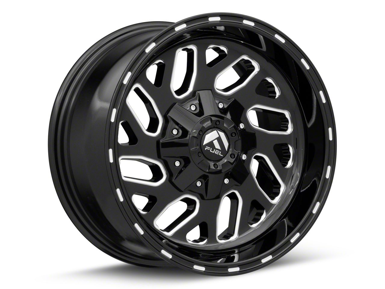 Fuel Wheels Triton Gloss Black Milled Wheel; 20x12 (84-01 Jeep Cherokee XJ)