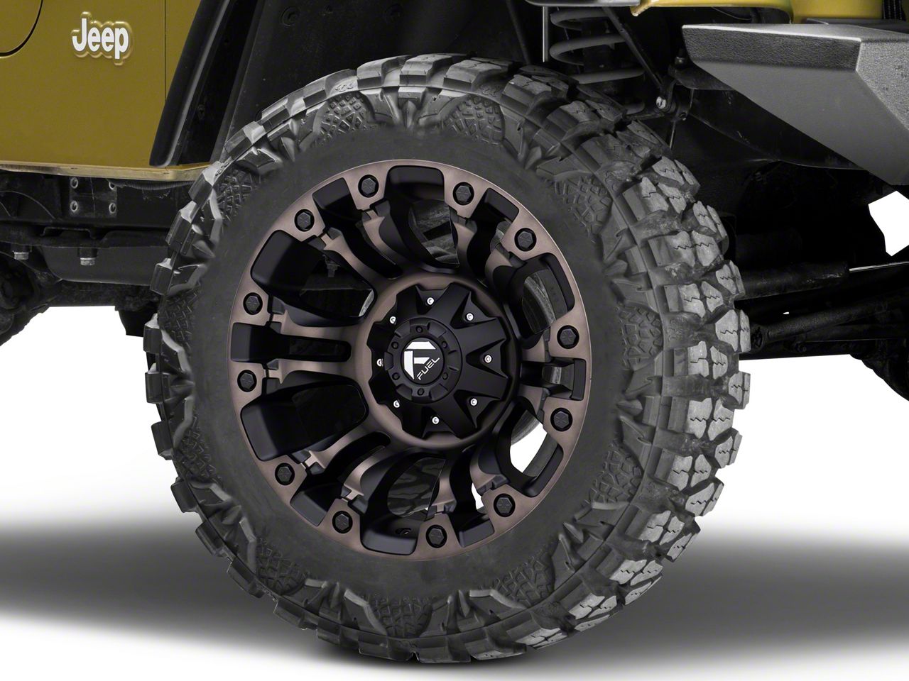 Fuel Wheels Jeep Wrangler Vapor Matte Black Machined Wheel 20x10