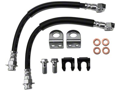 Brake Hose Kit for 1997-2006 Jeep TJ Wrangler, Incl. Left & Right Front & Rear Crown Automotive main image 0