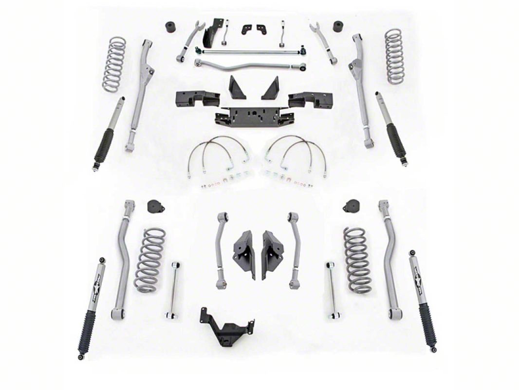 Rubicon Express Jeep Wrangler 4 50 Inch Extreme Duty 4 Link Front Rear Radius Long Arm Lift Kit