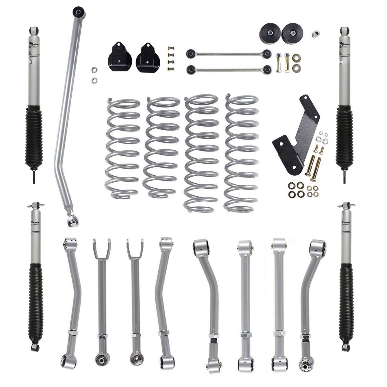 Rubicon Express 2.50-Inch Super-Flex Standard Coil Spring Suspension Lift Kit (07-18 Jeep Wrangler JK 4-Door)