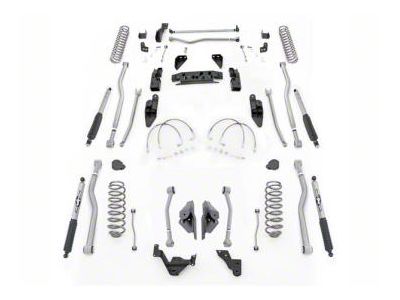 Rubicon Express 4.50-Inch Extreme-Duty 4-Link Long Arm Lift Kit (07-18 Jeep Wrangler JK 4-Door)
