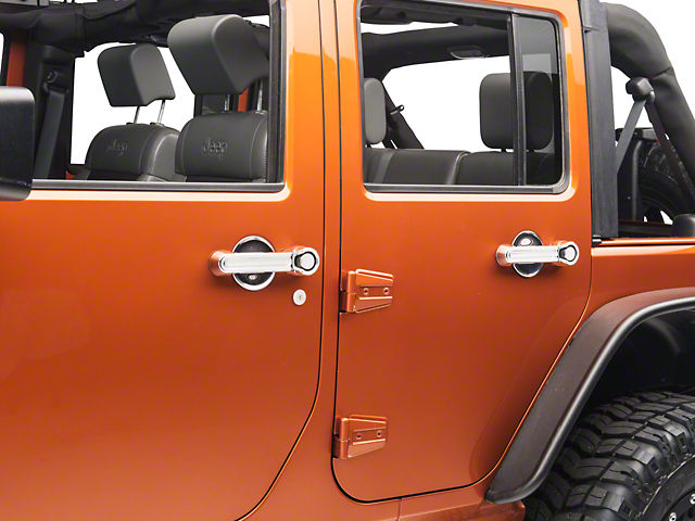 Rugged Ridge Door Handle Covers with Recess Guards; Chrome (07-18 Jeep Wrangler JK 4-Door)
