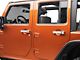 Rugged Ridge Door Handle Covers; Chrome (07-18 Jeep Wrangler JK 4-Door)