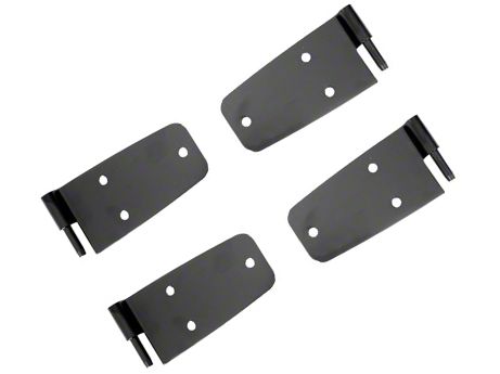 Rugged Ridge Jeep Wrangler Door Hinges; Black 11202.02 (76-93 Jeep CJ5 ...