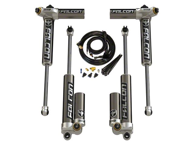 Teraflex Falcon 3.4 Remote Air Adjust Piggyback Front and Rear Shocks for 5 to 6-Inch Lift (07-18 Jeep Wrangler JK)