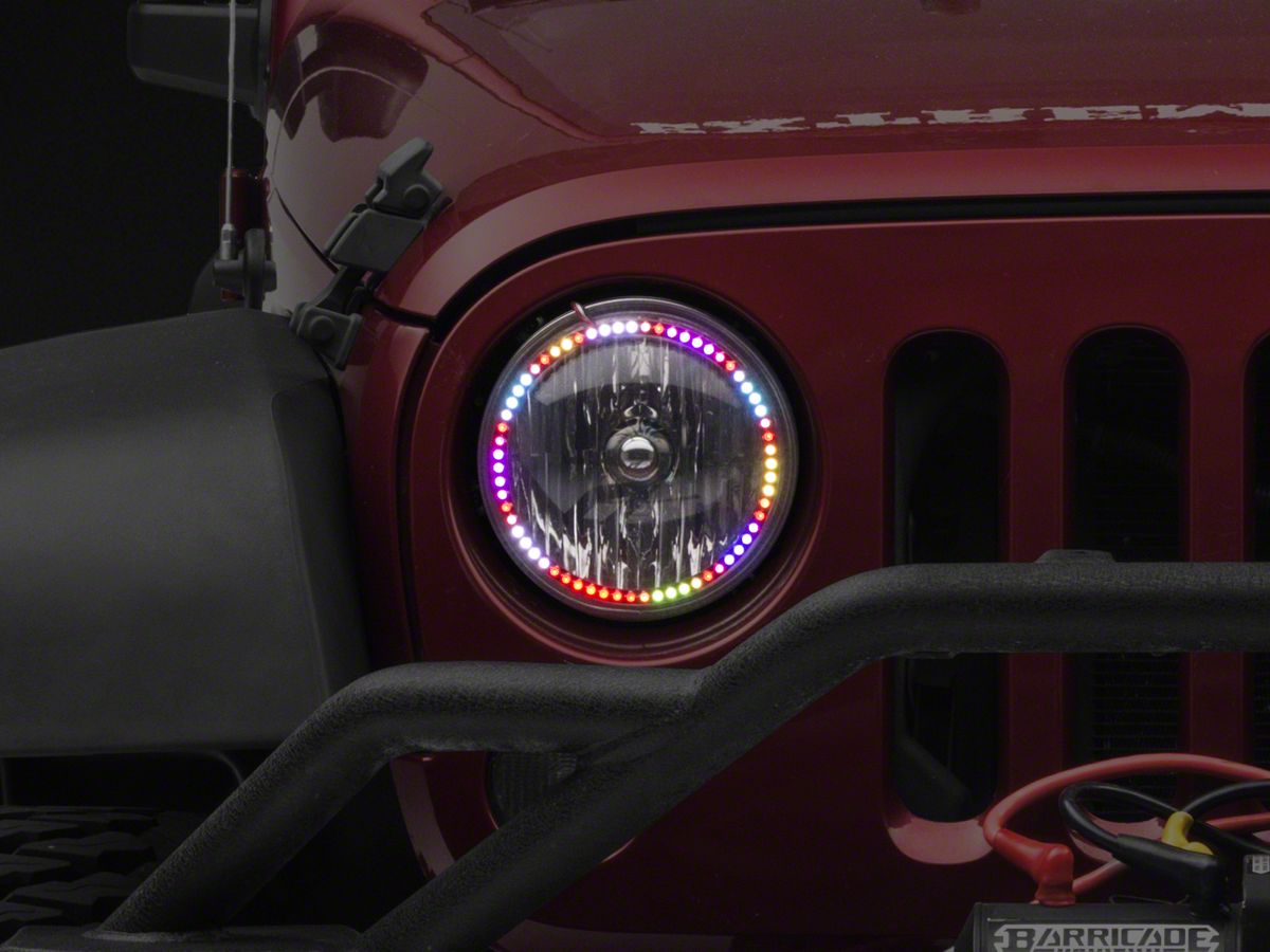 Oracle Jeep Wrangler Dynamic ColorSHIFT Headlight Halo Conversion Kit  1315-332 (07-18 Jeep Wrangler JK)
