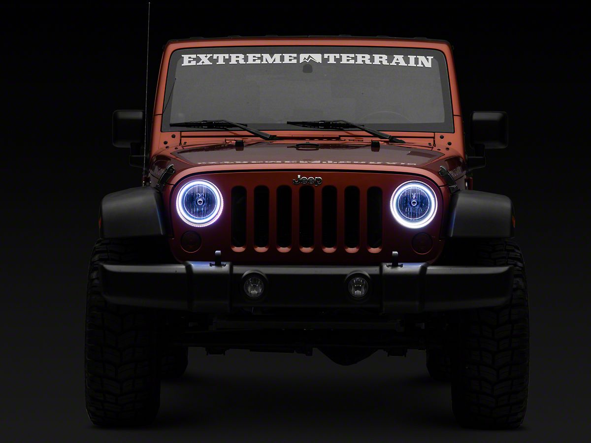 Oracle Jeep Wrangler LED Waterproof Headlight Halo Conversion Kit